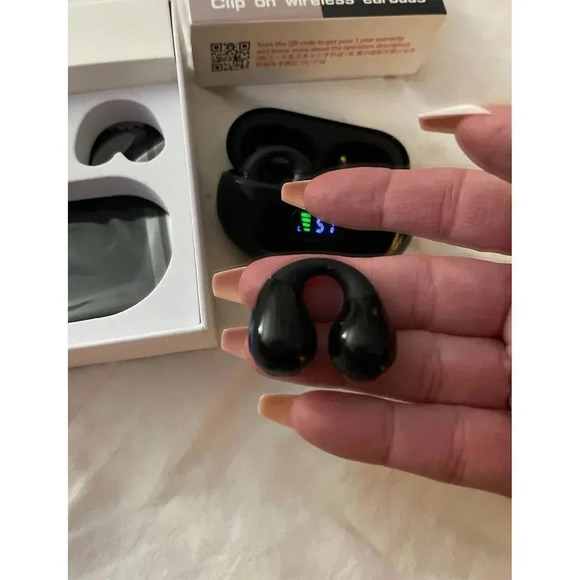 Willed Clip-On Wireless Earbuds Bluetooth 5.3 IPX4 Waterproof Black - Picture 3 of 10